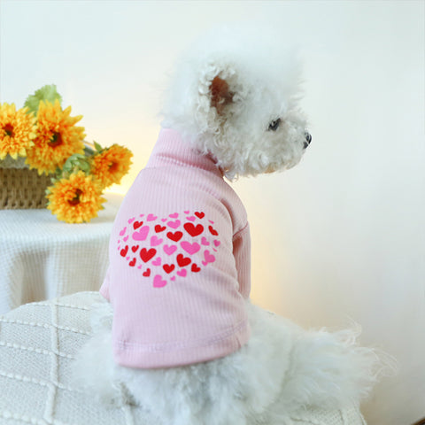 Ziua Îndrăgostiților Dragoste imprimată pentru animale de companie Bottoming Shirt