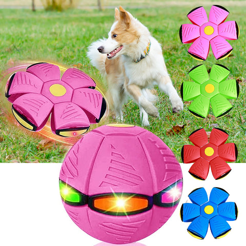 Jucărie pentru animale de companie Flying Saucer Ball pentru câini cu lumină